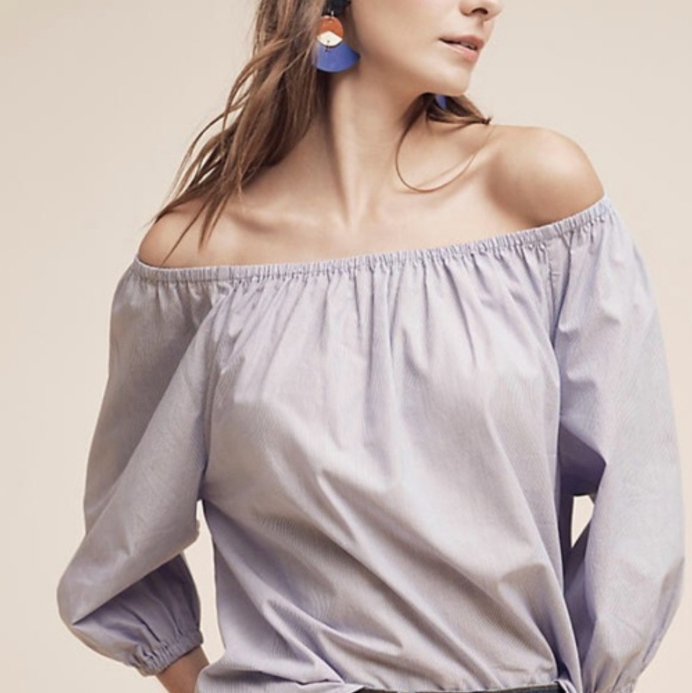 Maeve off the shoulder poplin top